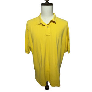Vintage Polo Ralph Lauren Shirt Mens XL Yellow Short Sleeve Golf Polo Preppy